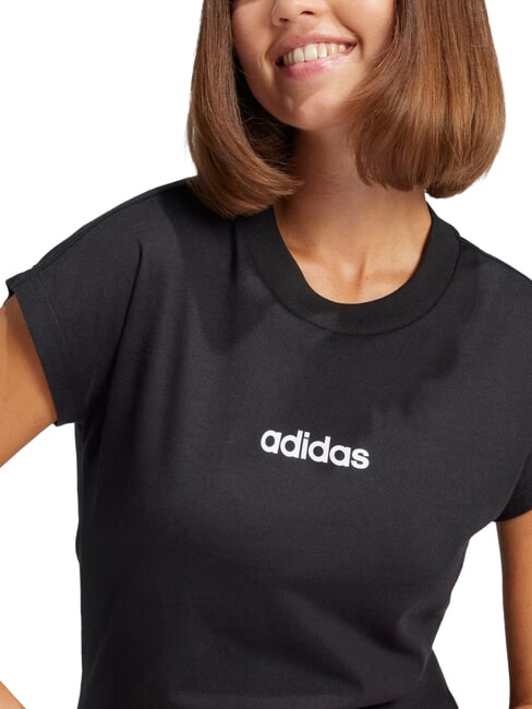 LINEAR T-shirt a maniche corte, puro cotone black - T-shirt e Top Donna