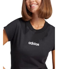 ADIDAS LINEAR T-shirt a maniche corte, puro cotone black - T-shirt e Top Donna - 5