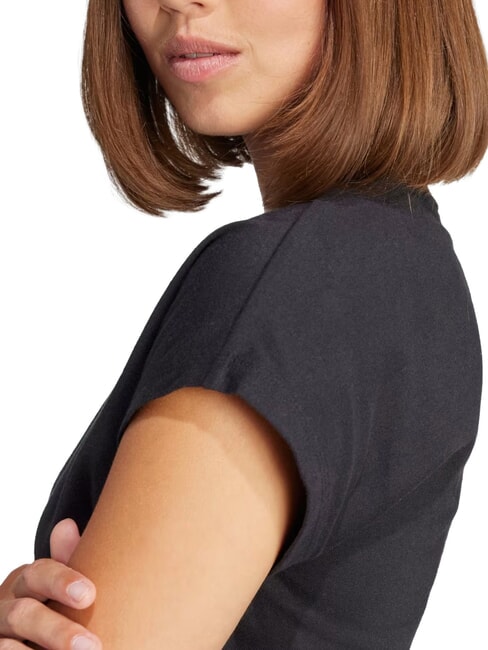 LINEAR T-shirt a maniche corte, puro cotone black - T-shirt e Top Donna