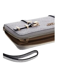 GUESS LEONA Portafoglio Zip Around  bone logo - Portafogli Donna - 2