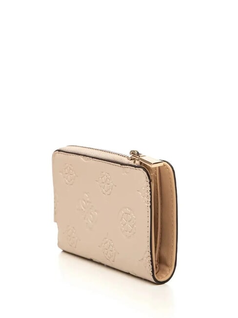LAUREL 2 Portafoglio medio zip around light taupe logo - Portafogli Donna