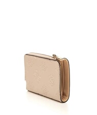 GUESS LAUREL 2 Portafoglio medio zip around light taupe logo - Portafogli Donna - 3