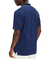 ADIDAS SMALL LOGO Polo a maniche corte, puro cotone blue - Polo Uomo - 2