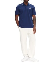 ADIDAS SMALL LOGO Polo a maniche corte, puro cotone blue - Polo Uomo - 3