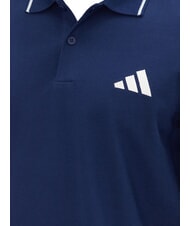 ADIDAS SMALL LOGO Polo a maniche corte, puro cotone blue - Polo Uomo - 4