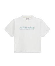 GUESS JEANS BOXY PRINT STAR T-Shirt in cotone purwhite - T-shirt e Top Donna - 3