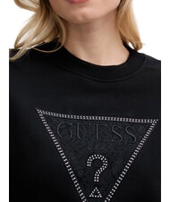 GUESS TRIANGLE LACE Felpa jetbla - Felpe Donna - 3