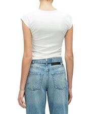 GUESS JEANS RAGLAN T-Shirt in cotone purwhite - T-shirt e Top Donna - 2