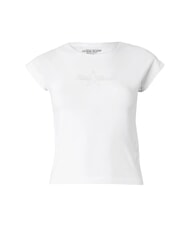 GUESS JEANS RAGLAN T-Shirt in cotone purwhite - T-shirt e Top Donna - 3