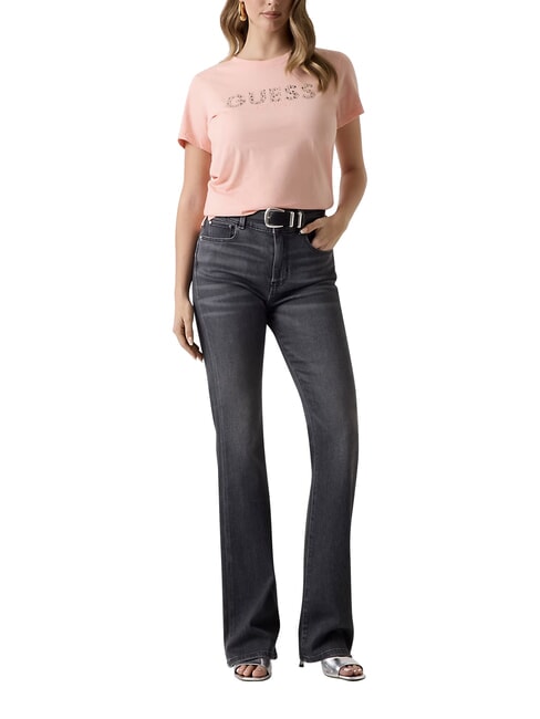 STUDS SCRIPT T-shirt manica corta peach creme - T-shirt e Top Donna