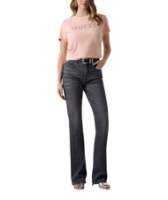 GUESS STUDS SCRIPT T-shirt manica corta peach creme - T-shirt e Top Donna - 4