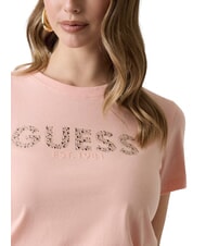 GUESS STUDS SCRIPT T-shirt manica corta peach creme - T-shirt e Top Donna - 5