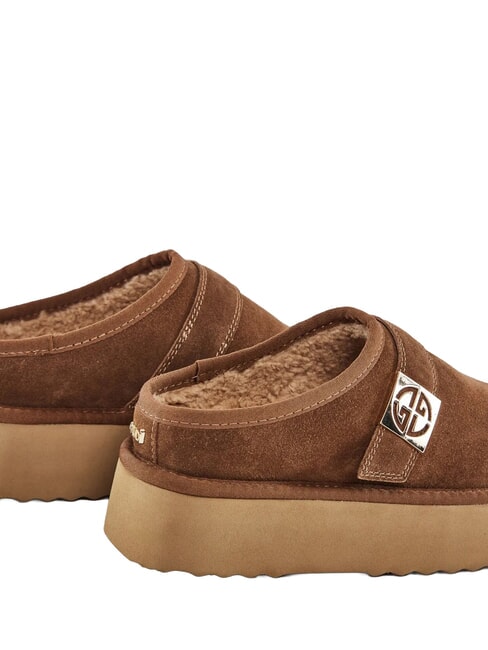 LELLA Sabot in pelle scamosciata COGNAC - Scarpe Donna
