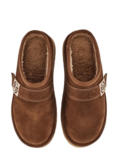 LELLA Sabot in pelle scamosciata COGNAC - Scarpe Donna