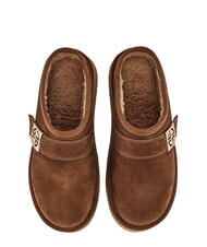 GAUD&Igrave; LELLA Sabot in pelle scamosciata COGNAC - Scarpe Donna - 4