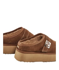 GAUD&Igrave; LELLA Sabot in pelle scamosciata COGNAC - Scarpe Donna - 5