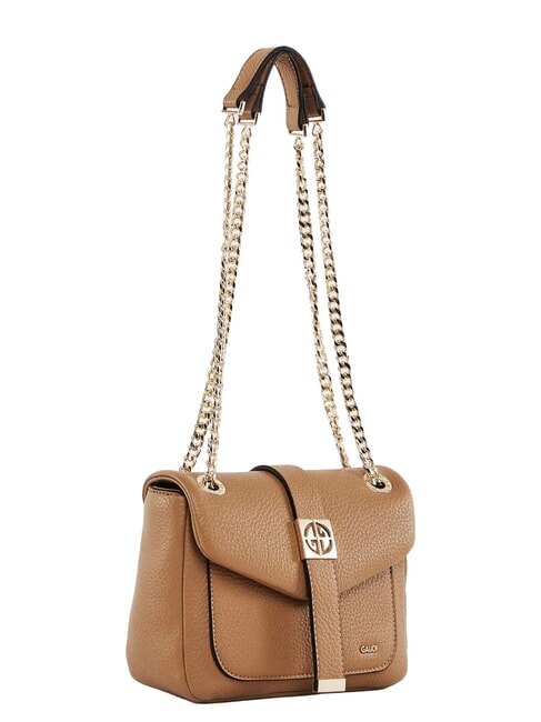 LYNN PLAIN Borsa mini crossbody con tracolla a catena sand - Borse Donna
