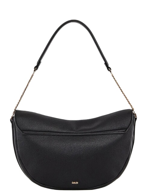 EVELYN Borsa a spalla con logo in metallo NERO - Borse Donna