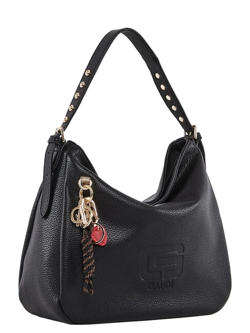 GRETA Borsa a spalla con charm NERO - Borse Donna