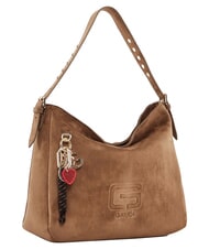 GAUD&Igrave; GRETA SUEDE Borsa a spalla con charm sand - Borse Donna - 2