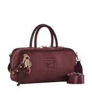 GAUD&Igrave; GRETA SUEDE Borsa bauletto a mano, con tracolla e charm burgundy - Borse Donna - 2