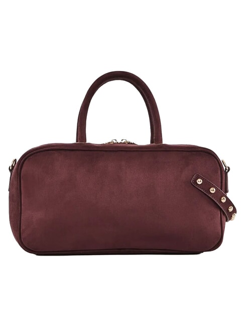 GRETA SUEDE Borsa bauletto a mano, con tracolla e charm burgundy - Borse Donna