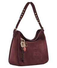 GAUD&Igrave; GRETA SUEDE Borsa a spalla con charm burgundy - Borse Donna - 2