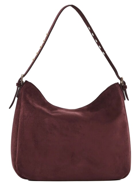 GRETA SUEDE Borsa a spalla con charm burgundy - Borse Donna