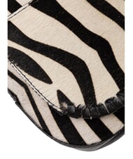 GIANNI CHIARINI HELENA ROUND Borsa in pelle a spalla, con tracolla zebra bianco-nero - Borse Donna - 4