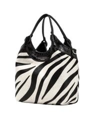 GIANNI CHIARINI ALIFA Borsa in pelle a mano, con tracolla zebra bianco-nero - Borse Donna - 2