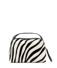 GIANNI CHIARINI ALIFA Borsa in pelle a mano, con tracolla zebra bianco-nero - Borse Donna - 4