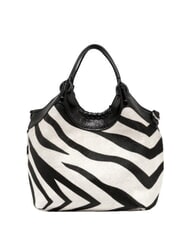 GIANNI CHIARINI ALIFA Borsa in pelle a mano, con tracolla zebra bianco-nero - Borse Donna - 4
