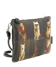 GABS BEYONCE Pochette in pelle, con tracolla worldwide dogs grey - Borse Donna - 2