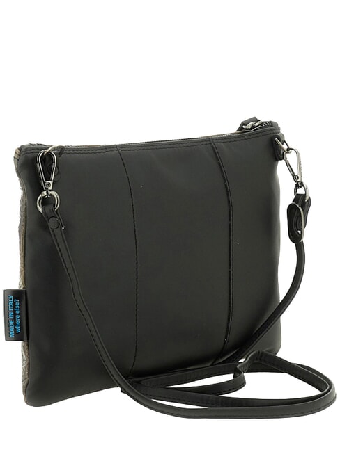 BEYONCE Pochette in pelle, con tracolla worldwide dogs grey - Borse Donna