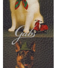 GABS BEYONCE Pochette in pelle, con tracolla worldwide dogs grey - Borse Donna - 5