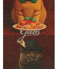 GABS BEYONCE Pochette in pelle, con tracolla worldwide cats red - Borse Donna - 5