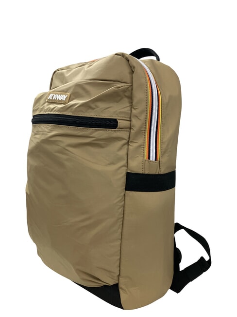 MID LAON Zaino in nylon idrorepellente beige khaki - Zaini Scuola & Tempo Libero