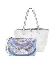 GATTINONI PLANETARIUM Shopper doubleface white/aquamarine - Borse Donna - 3