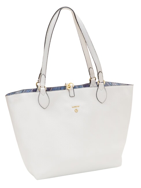 PLANETARIUM Shopper doubleface white/aquamarine - Borse Donna