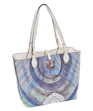 GATTINONI PLANETARIUM Shopper doubleface white/aquamarine - Borse Donna - 6