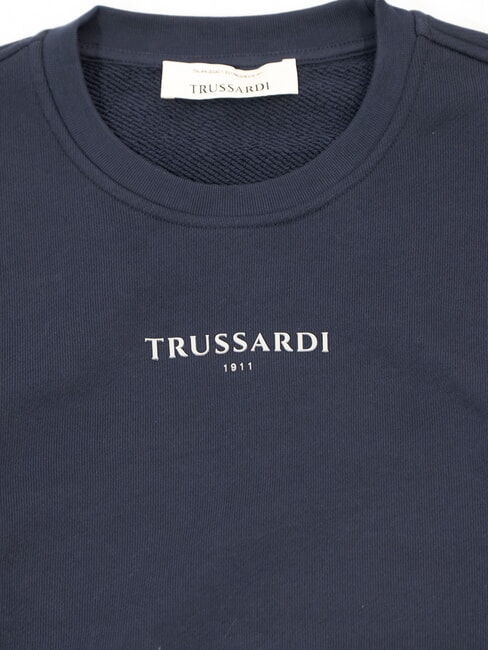 JERSEY Felpa in cotone blu navy - Felpe Uomo