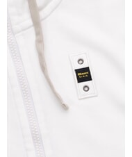 BLAUER CARDINTON Felpa full zip, con cappuccio bianco ottico - Felpe Uomo - 2