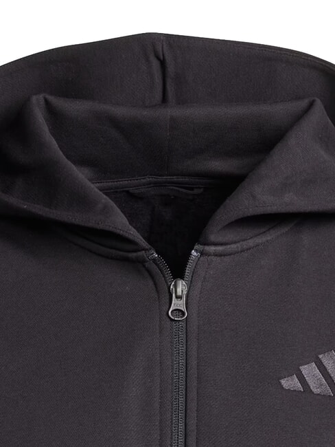 ALL SZN Felpa full zip, con cappuccio black - Felpe Donna