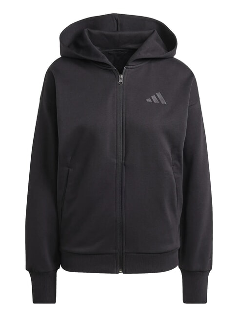 ALL SZN Felpa full zip, con cappuccio black - Felpe Donna