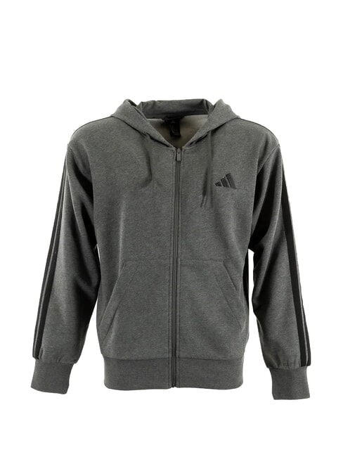 3 STRIPES Felpa con cappuccio grey - Felpe Uomo