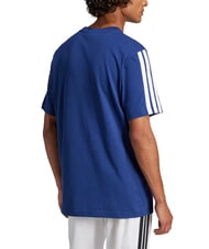 ADIDAS 3 STRIPES T-Shirt in cotone blue - T-shirt Uomo - 2