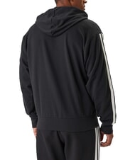 ADIDAS 3 STRIPES Felpa full zip, con cappuccio black - Felpe Uomo - 2