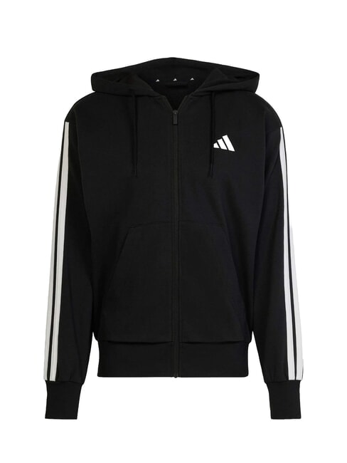 3 STRIPES Felpa full zip, con cappuccio black - Felpe Uomo