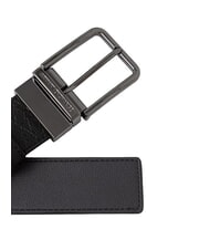 ARMANI EXCHANGE A|X LOGO ALL OVER Cintura reversibile black/forged iron - Cinture - 3