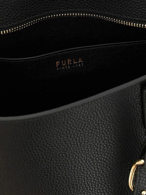 AVA Borsa shopping media in pelle nero+nero int - Borse Donna